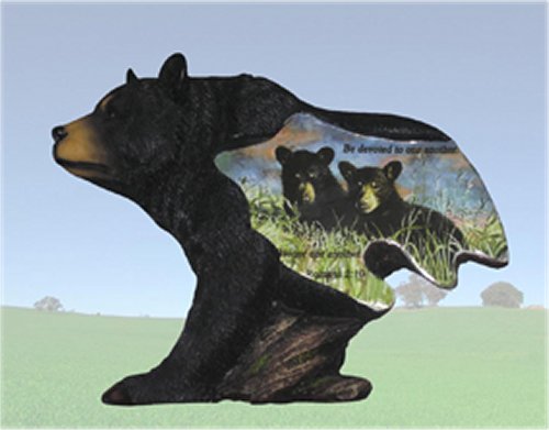 BD27505 Bear Heart Black Bear with Printed Scene